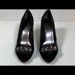 Nine West heels size 9.5, in black sateen